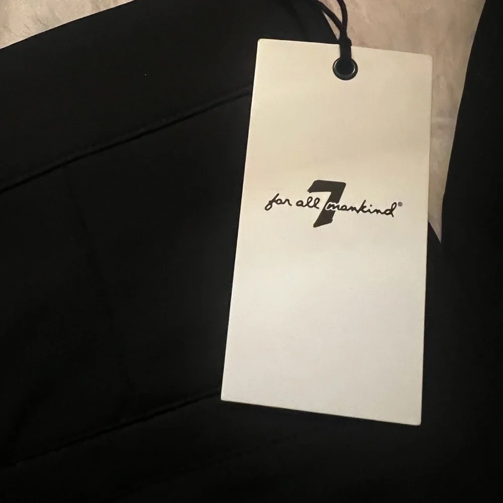 NWT 7 For All Mankind Classic Black Trousers - Picture 6 of 7
